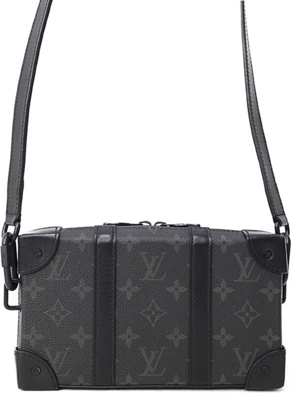 Louis Vuitton Monogram Eclipse Black Soft Trunk Wallet Shoulder Bag